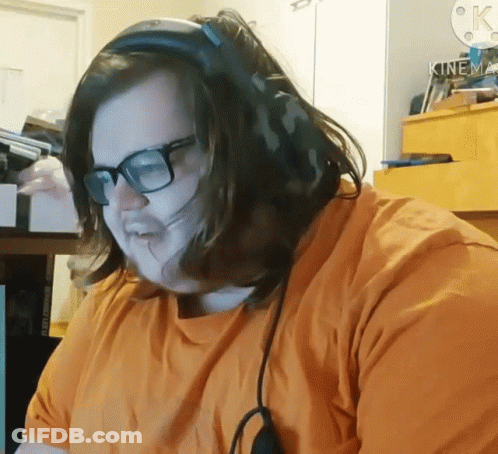 Man With Glasses And Headphones In Front Of Kinect Icon GIF