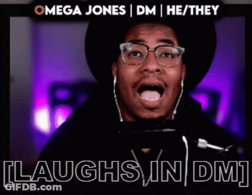 Man With Glasses And Headphones Laughing GIF