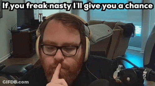 Man With Glasses And Headphones Making Funny Face GIF