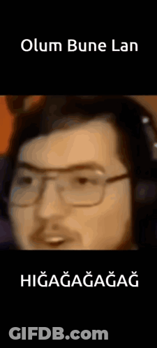 Man With Glasses And Headphones Making Funny Face Saying Olumbune Lan Higagagag GIF