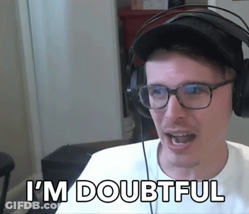 Man With Glasses And Headphones Saying I'm Doubtful GIF