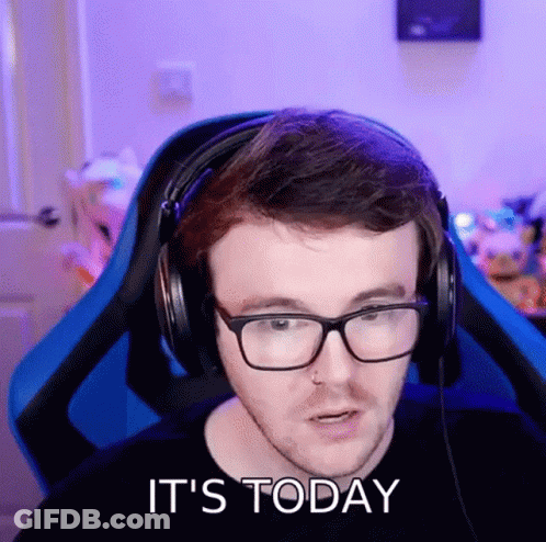 Man With Glasses And Headphones Saying It's Today GIF