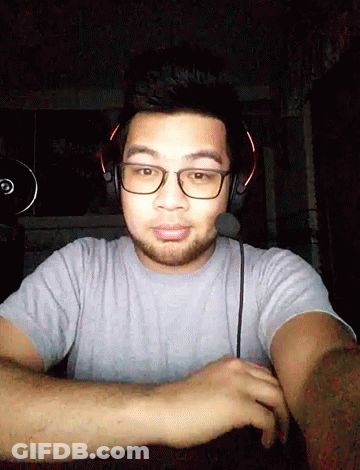 Man With Glasses And Headphones Taking Selfie GIF