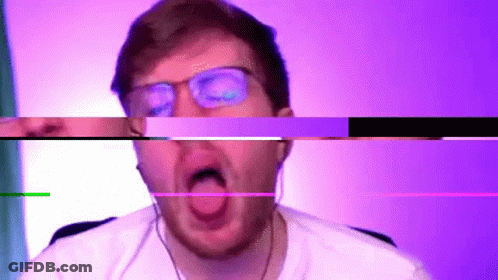 Man With Glasses And Headphones Tongue Out Funny Face GIF
