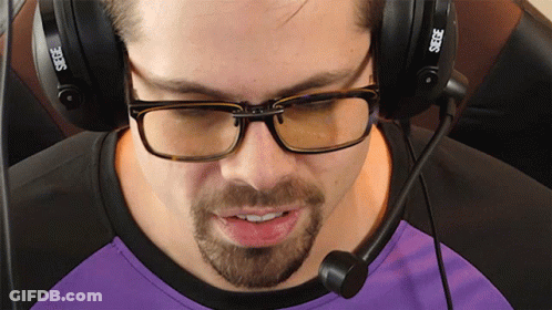 Man With Glasses And Headphones With Zeus GIF
