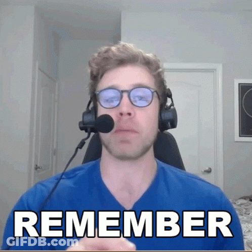 Man With Glasses And Headset Remember GIF