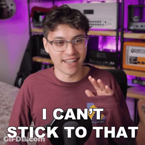 Man With Glasses And Maroon Shirt I Can't Stick To That GIF