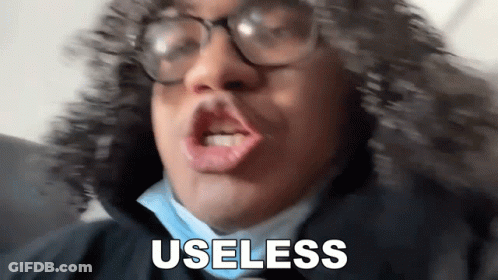 Man With Glasses And Mask Saying Useless GIF