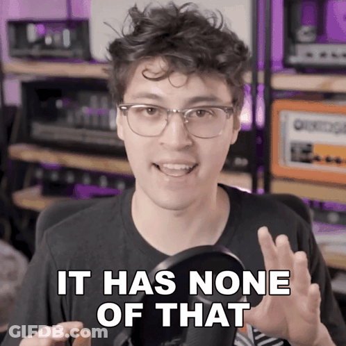 Man With Glasses And Microphone Says It Has None Of That GIF