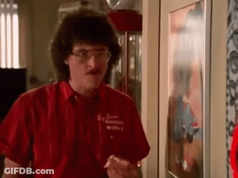 Man With Glasses And Mustache Eating Sandwich GIF
