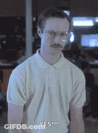 Man With Glasses And Mustache Giving Yes Sign GIF