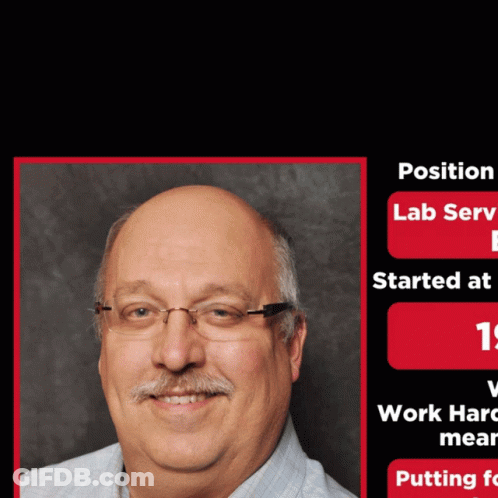 Man With Glasses And Mustache Position Lab Serv Starting At 19 GIF