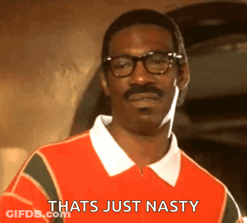 Man With Glasses And Mustache Saying That's Nasty GIF