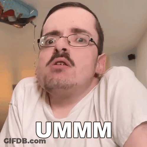Man With Glasses And Mustache Saying Ummm GIF
