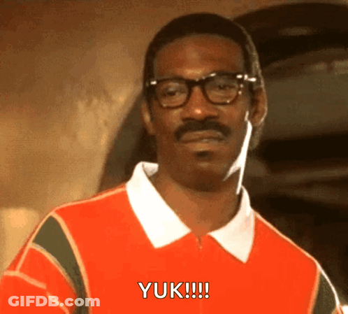 Man With Glasses And Mustache Saying Yuk GIF