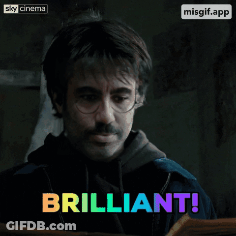 Man With Glasses And Mustache Says Brilliant Sky Cinema GIF