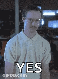 Man With Glasses And Mustache Says Yes GIF