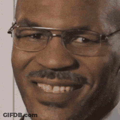 Man With Glasses And Mustache Smiling GIF