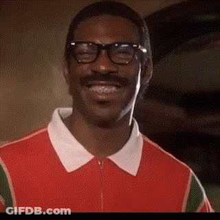 Man With Glasses And Mustache Smiling In Red Shirt GIF