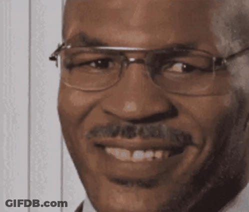 Man With Glasses And Mustache Smiling GIF