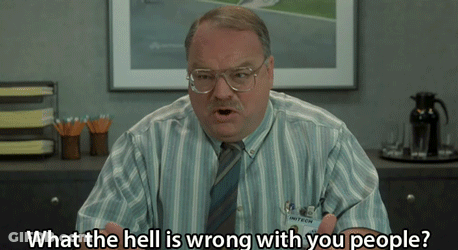Man With Glasses And Name Tag Saying Mytech GIF
