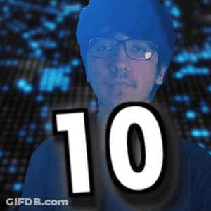 Man With Glasses And Number 10 On Face GIF