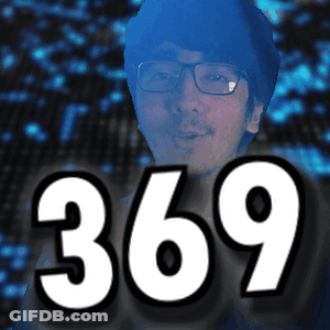 Man With Glasses And Number 369 GIF