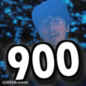 Man With Glasses And Number 900 GIF