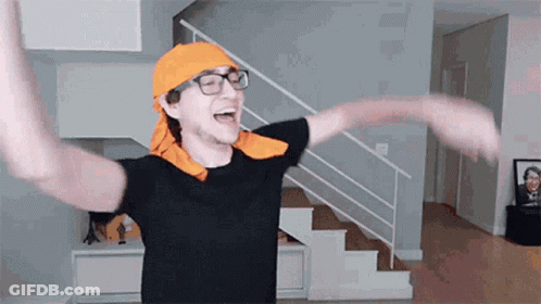 Man With Glasses And Orange Headband GIF