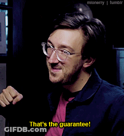 Man With Glasses And Pink Shirt Giving Middle Finger Saying That's The Guarantee GIF