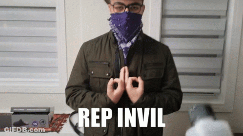 Man With Glasses And Purple Bandana Rep Invil GIF