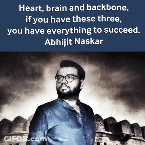 Man With Glasses And Quote By Abhijit Naskar GIF