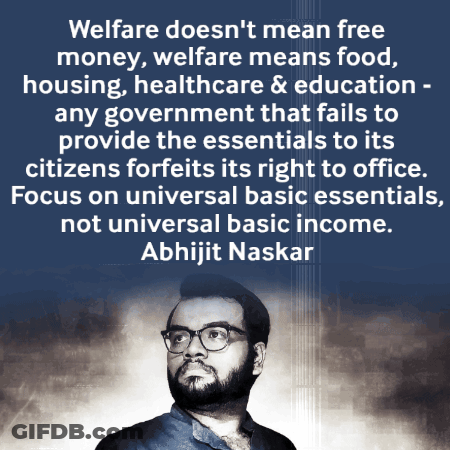 Man With Glasses And Quote From Abhijit Naskar GIF