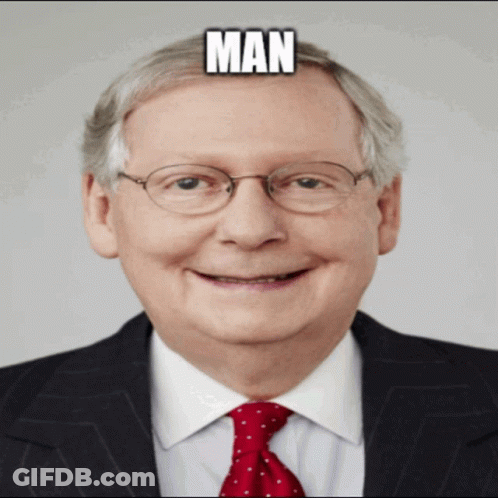 Man With Glasses And Red Tie Saying Man GIF