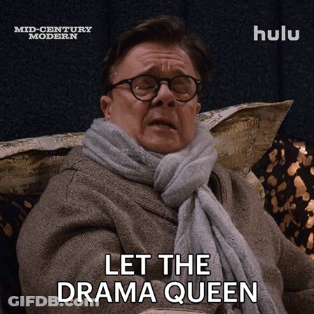 Man With Glasses And Scarf Saying Let The Drama Queen GIF