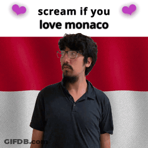 Man With Glasses And Scream If You Love Monaco Flag GIF
