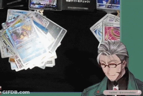 Man With Glasses And Stack Of Cards GIF