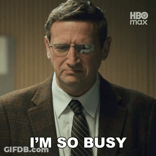 Man With Glasses And Suit I'm So Busy GIF