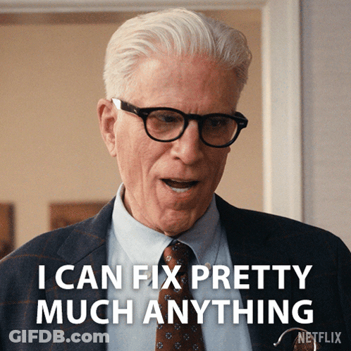 Man With Glasses And Suit Saying I Can Fix Pretty Much Anything GIF