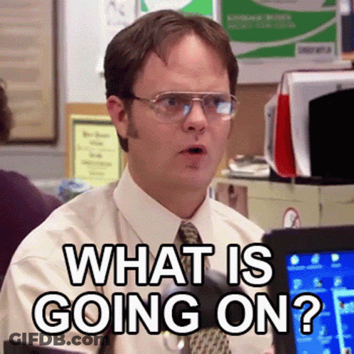 Man With Glasses And Tie Asking What's Going On GIF
