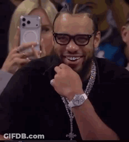 Man With Glasses And Watch Taking Selfie GIF