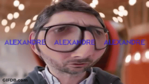 Man With Glasses And White Hat Looking Left GIF