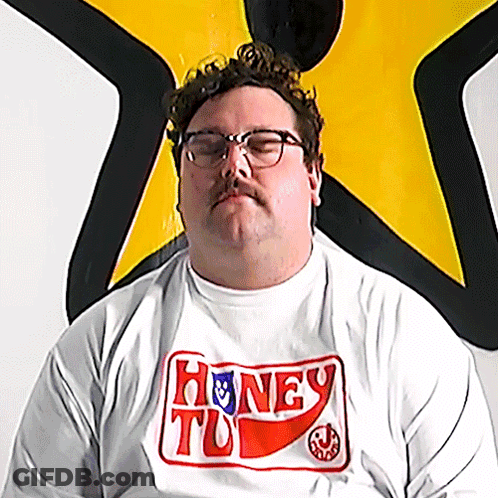 Man With Glasses And White Shirt Saying Honey To GIF