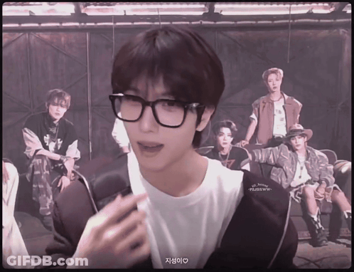 Man With Glasses And White Shirt Saying NCT Dream GIF