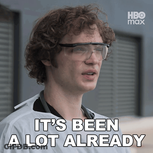 Man With Glasses And White Shirt Says It's Been A Lot GIF