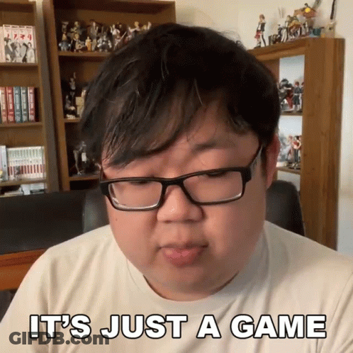 Man With Glasses And White Shirt Says It's Just A Game GIF