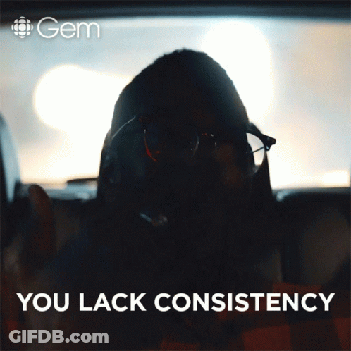 Man With Glasses And Words You Lack Consistency GIF