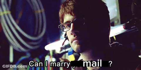 Man With Glasses Asking To Marry A Mail GIF