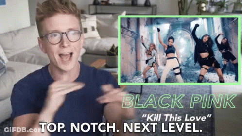 Man With Glasses At Black Pink Poster GIF