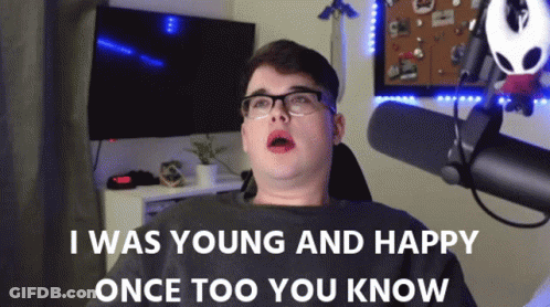 Man With Glasses At Microphone Saying I Was Young And Happy Once Too You Know GIF